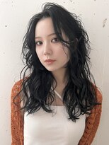 ヘアラウンジ ビーチ 青山 外苑前(hair lounge BEACH) ロングレイヤーかきあげウェーブパーマ