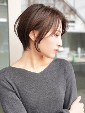 ソワネ 表参道(soigne) 表参道髪質改善カラーミディアムボブアッシュグレージュ50代60代