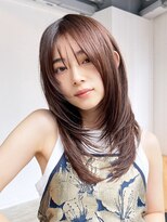 アイティー バイ アルバム 浦和店(IT by ALBUM)&nbsp;ロング暗めカラー前髪カット韓国ヘア顔周りレイヤー_ba484823