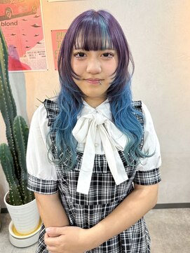 ナジック(749) ラベンダーアクアブルーグラデーション