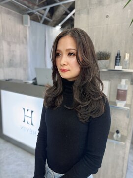 エヴァン(HEVIN) レイヤーカット☆ラベンダーグレージュ