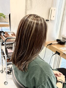 エリマ 調布(elima) 調布レディース白髪ぼかしハイライトコントラスト40代