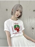 ホワイトグレーパール　ステップカット
