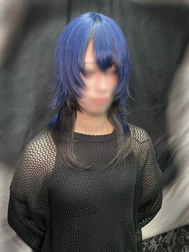 エルシャドール(EL-SHADDOLL) レイヤーウルフ/青/インナーカラー