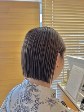 オーガニックエコ 川越(organic+eco) 20代30代ワンレン切りっぱなしボブベージュカラー秋ヘア冬ヘア