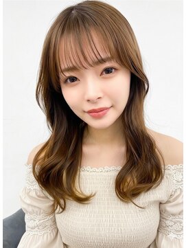 アース 大曽根店(HAIR&MAKE EARTH) 20代30代◎冬の暗めカラー×くびれレイヤーカットで小顔美人