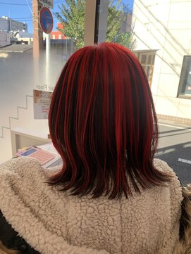 ルルバイアズール 草加店(LULU by azule) アンブレラカラー，レッド，原色カラー【草加】