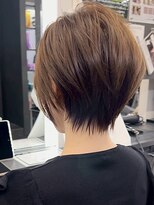 ブレス ヘアデザイン(BLESS hair design)&nbsp;東静岡ショートボブくびれショートイルミナカラー顔周りレイヤー