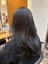 ヘアリゾート粋 トゥジュ 池袋東口店(tujuh)&nbsp;レイヤーロング/透明感カラー/ダークブラウン