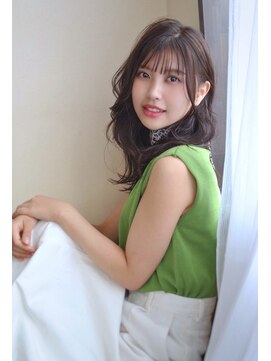 ヘアメイク アージュ 二日市店(HAIR MAKE age) 色っぽフリンジカール&ニュアンスカラー 30代/40代/50代