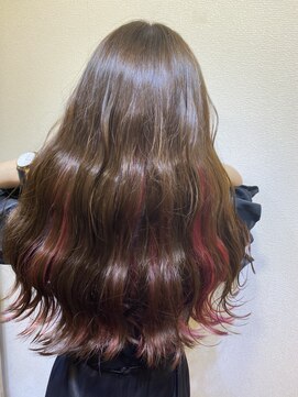 ウノプリール 京橋店(uno pulir) 【秋野弘幸】ハイライトピンク ロング