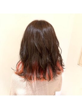 ネオヘアー 曳舟店(NEO Hair) 【インナーカラー】コーラルオレンジ（曳舟）