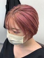 メル(Mel) ☆前下がりショートボブ☆ペールピンク☆大人可愛い☆小顔☆
