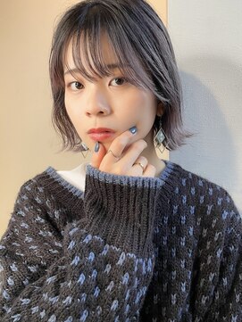 メイカ(MEIKA) #ボブ#グレー#パープル#Aライン#タッセルカット