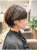 大人ショート/大人可愛い/耳かけショート/シースルー/恵比寿