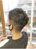 MEN'S HAIR &nbsp;センターパート　ツイストスパイラル　コンマヘア