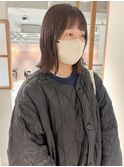 "久保田"切りっぱなしボブ顔まわりレイヤーカットワイドバング