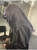 ダブルカラーミルクティーベージュカラーブルーブラックブリーチ