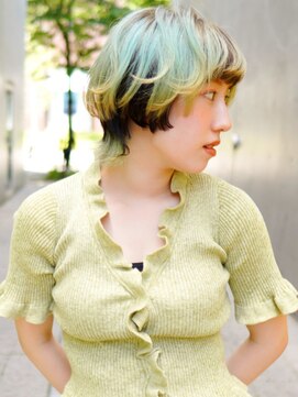 ラフィスヘアー グランツ 桂店(La fith hair Glanz) 【La fith】丸みショート×シースルーバング