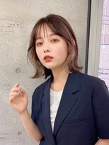 リコバイアフロート(riko by afloat)&nbsp;外はねミディアム/シースルーバング/イヤリングカラー