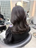 ミニウルフレイヤーカット顔周りカット前髪カット韓国ロング