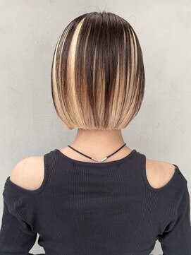 ギークス(GEEKS) 【GEEKS渋谷】アンブレラカラー/切りっぱなしボブ/夏カラー/小顔