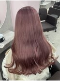 ブリーチ１回ピンクベージュカラー♪♪
