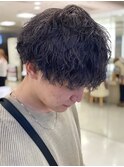 銀座メンズパーマ波巻きシャドウパーマツイストスパイラル無造作