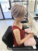 コンパクトショート×ホワイトベージュ