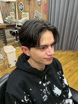アールズ ヘア(R's hair)&nbsp;MEN’S HAIR/ブルーブラック/フェザーパーマ/ 印西　印西市