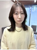 レイヤーカット/オリーブベージュ/ミディアムレイヤー/柏美容室