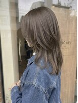 ニコリヘアワークス(nicori hair works) ロング×ローレイヤー×ナチュラルベージュ