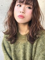 ヘアアンドメイク シークネクスト(HAIR&MAKE SeeK NEXT)&nbsp;ランダムパーマセミロング×ショコラグレージュ