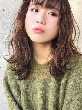 ヘアアンドメイク シークネクスト(HAIR&MAKE SeeK NEXT) ランダムパーマセミロング×ショコラグレージュ
