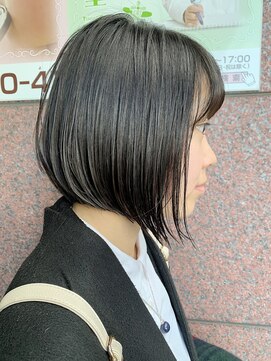 サロンドミルク 溝の口店(salon de MiLK) *シンプルな前下がりボブ