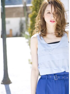 ロンドアヴァントゥス 池袋(Lond aventus) 赤味をなくすラベンダーカラー小顔セミディ