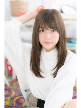 ミック ヘアアンドビューティー 大山店(miq  Hair&Beauty) ショコラアッシュ艶カラーサラサラ小顔エアストレートa1