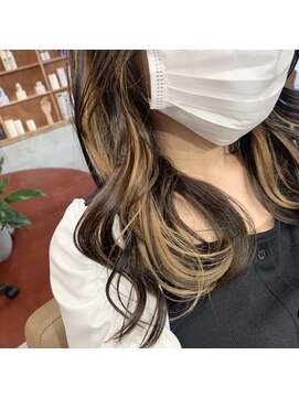 ディードットログ 大和西大寺店(D.Log) イヤリングカラー　インナーカラー　ハニーベージュ　奈良西大寺