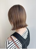 斜めバング/グレージュカラー/シルキーベージュ/自由が丘