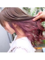 ナンバー(number+)&nbsp;20代30代大人かわいい透明感★ピンクラベンダーインナーカラー