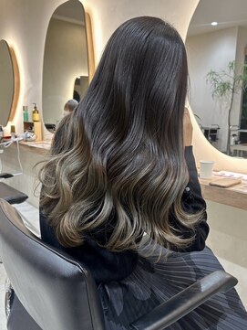 ヒビヲ(HIBIO) 脱白髪染めハイライトカラー白髪ぼかしベージュカラー30代40代