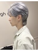 ハイトーンシルバー韓国風ガイルヘア