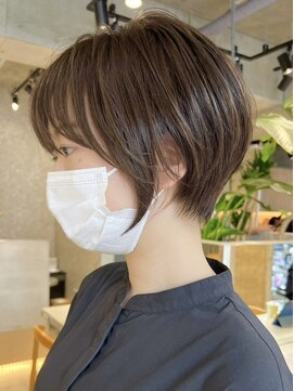エリマ 武蔵小杉(elima) ショートカットくびれショート前下がりボブベージュカラー40代★