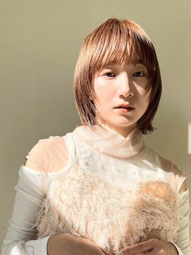 エムスラッシュ アヴェダ 自由が丘(M.SLASH AVEDA) 外ハネボブ/レイヤーボブ/ベージュ系カラー/カーキベージュ