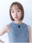 20代30代切りっぱなしボブ/髪質改善ボブ/顔周りレイヤーカット