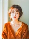 小顔ボブルフネビージュ30代40代ショート2