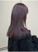 ロング20代卒業カラー艶髪紫カラー