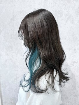 デミヘアー(Demi hair) ターコイズ×インナーカラー