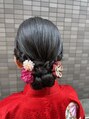 矢島美容室 荻窪店 小学生袴ヘアタイトシニヨン