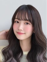 サロンドアイ(salon de i)&nbsp;シースルーバングロング × 艶ダークブラウン